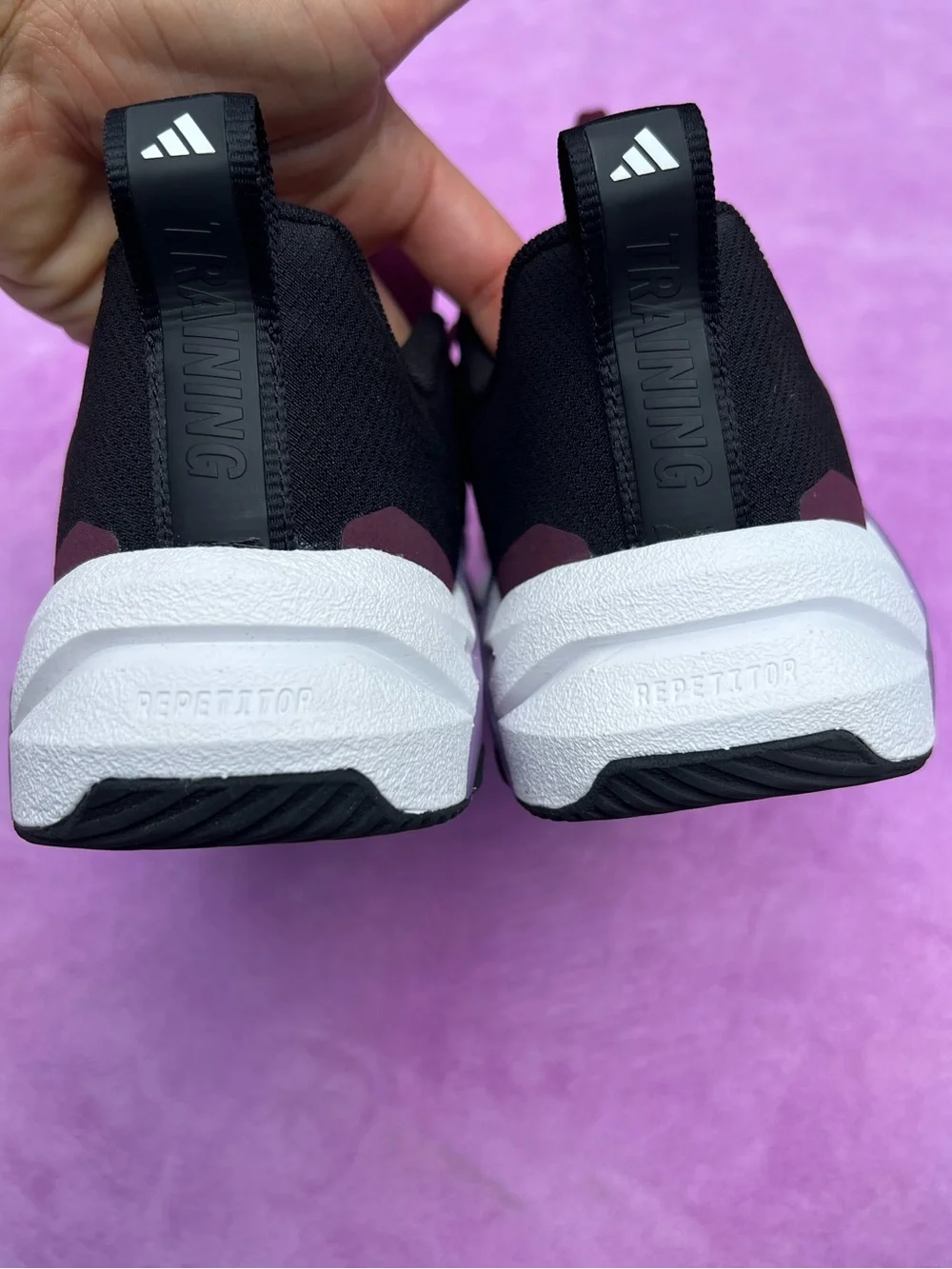 Adidas Women’s  Maroon & White Training Sneakers with Purple Accent